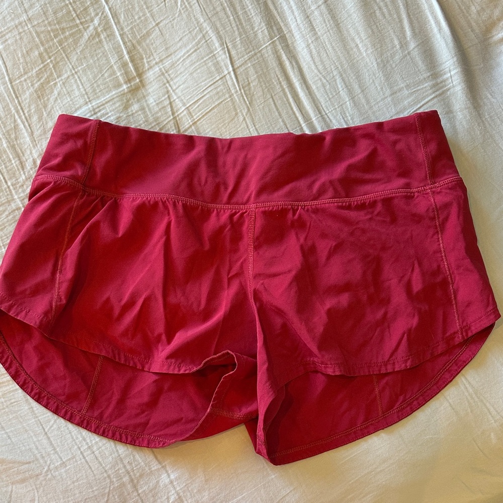 lululemon women’s speed up short lined size 8
